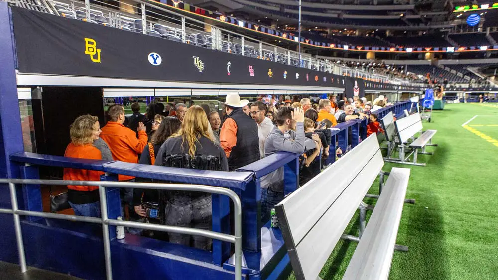 fans on sideline