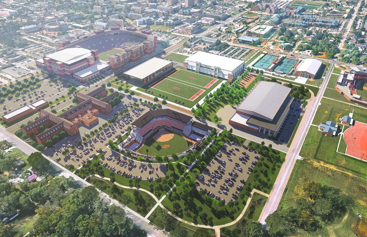 Aerial view of campus