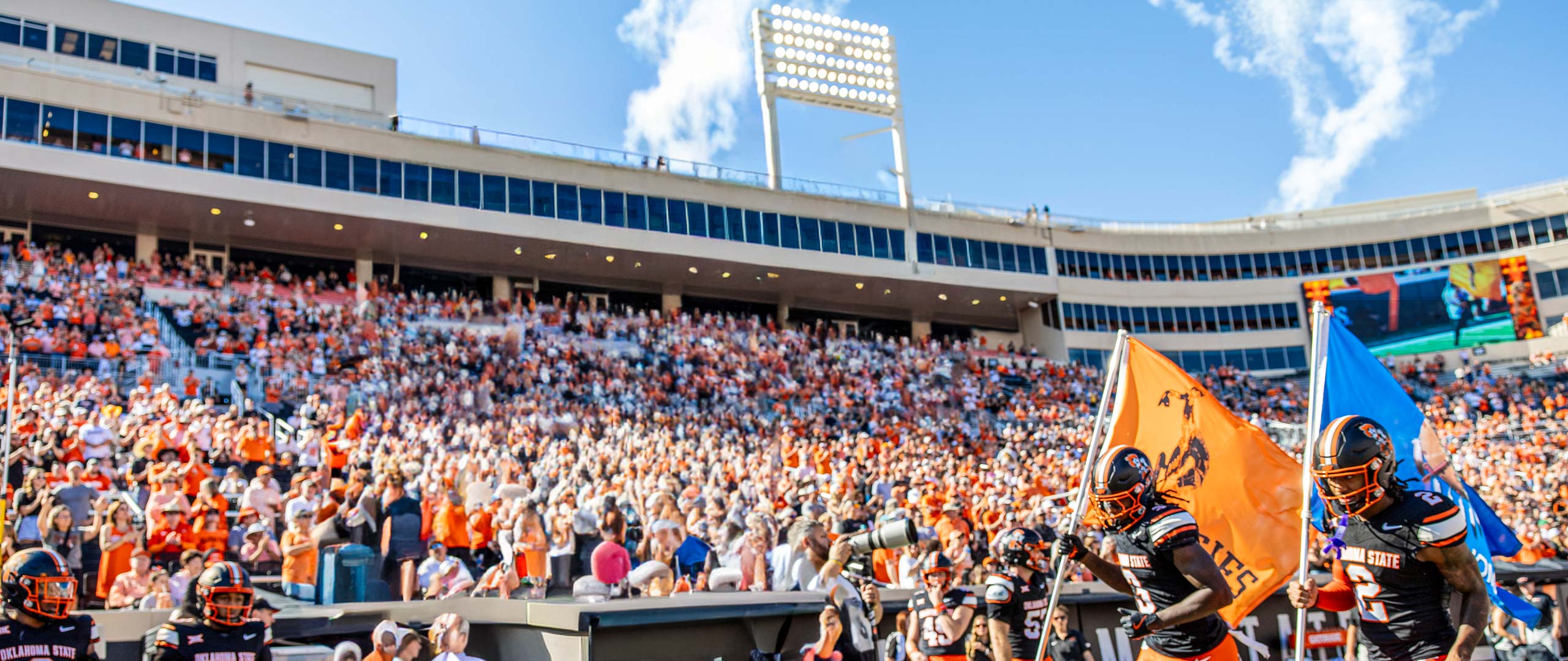 Student riding horse